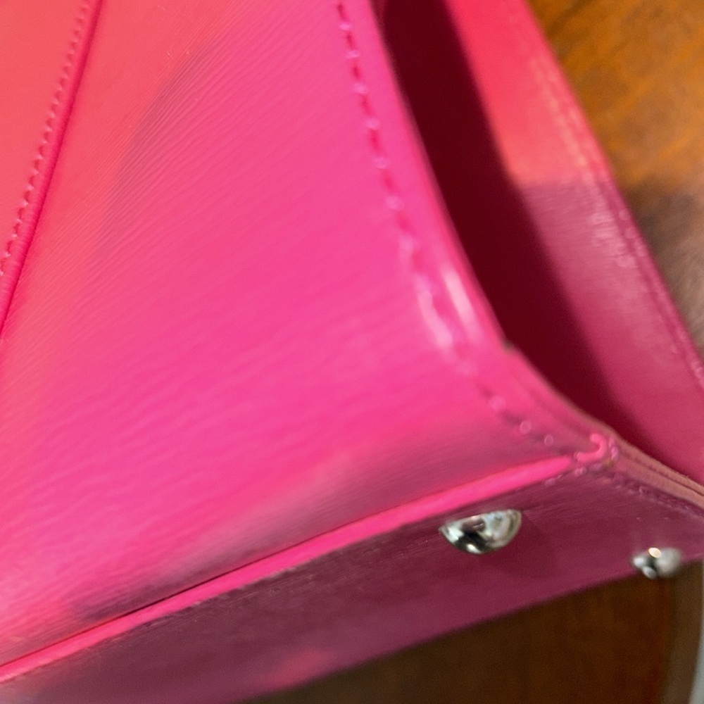 Ralph Lauren   Shoulder bag  Leather bright pink  Silvertone hardware NWOT - Picture 16 of 17